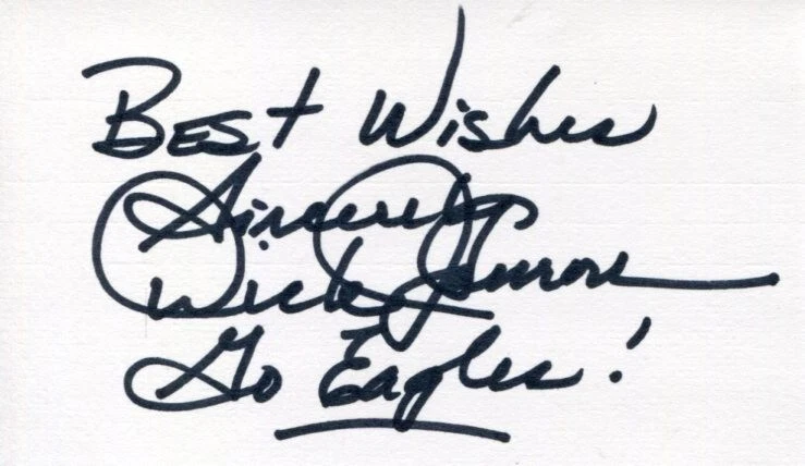 Dick Jauron Chicago Bears Detroit Lions Philadelphia Eagles Signed Autograph