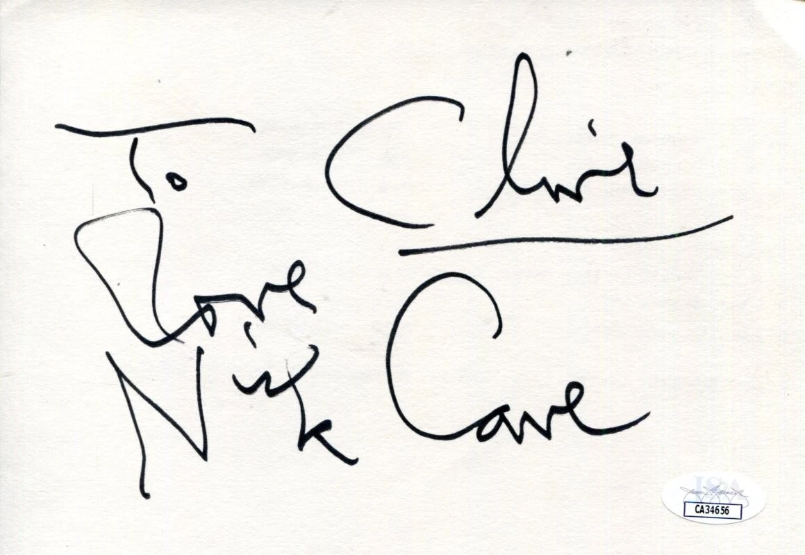 Nick Cave Bad Seeds Singer Red Right Hand Cosmic Dancer Signed Autograph JSA