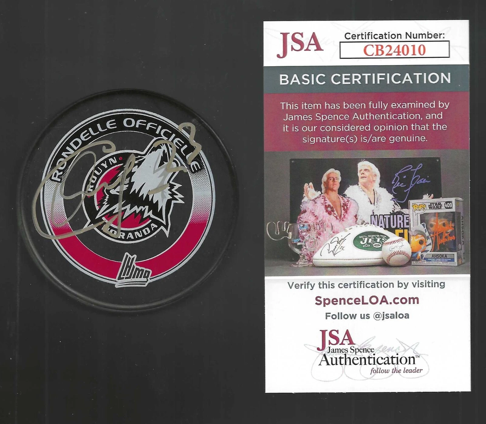 Sergei Ostapchuk Signed Rouyn-Noranda Huskies Official Game Puck JSA COA