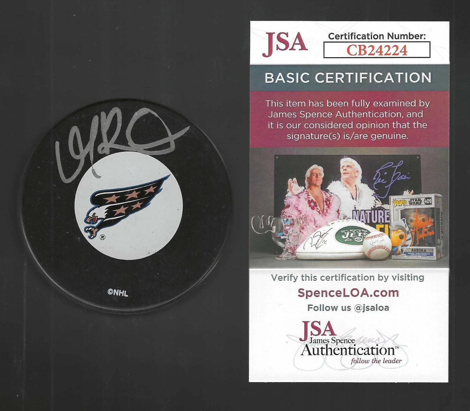 Miika Elomo Signed Washington Capitals Puck JSA COA