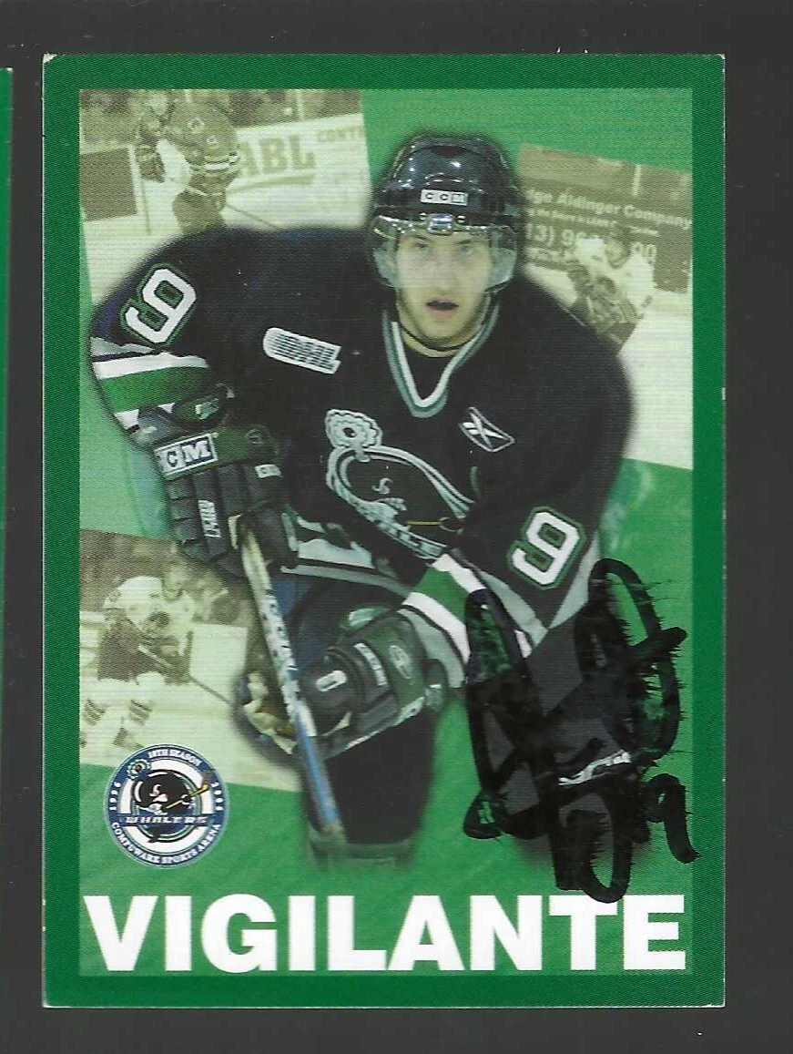 John Vigilante Signed 2005/06 Plymouth Whalers Team Issued Card