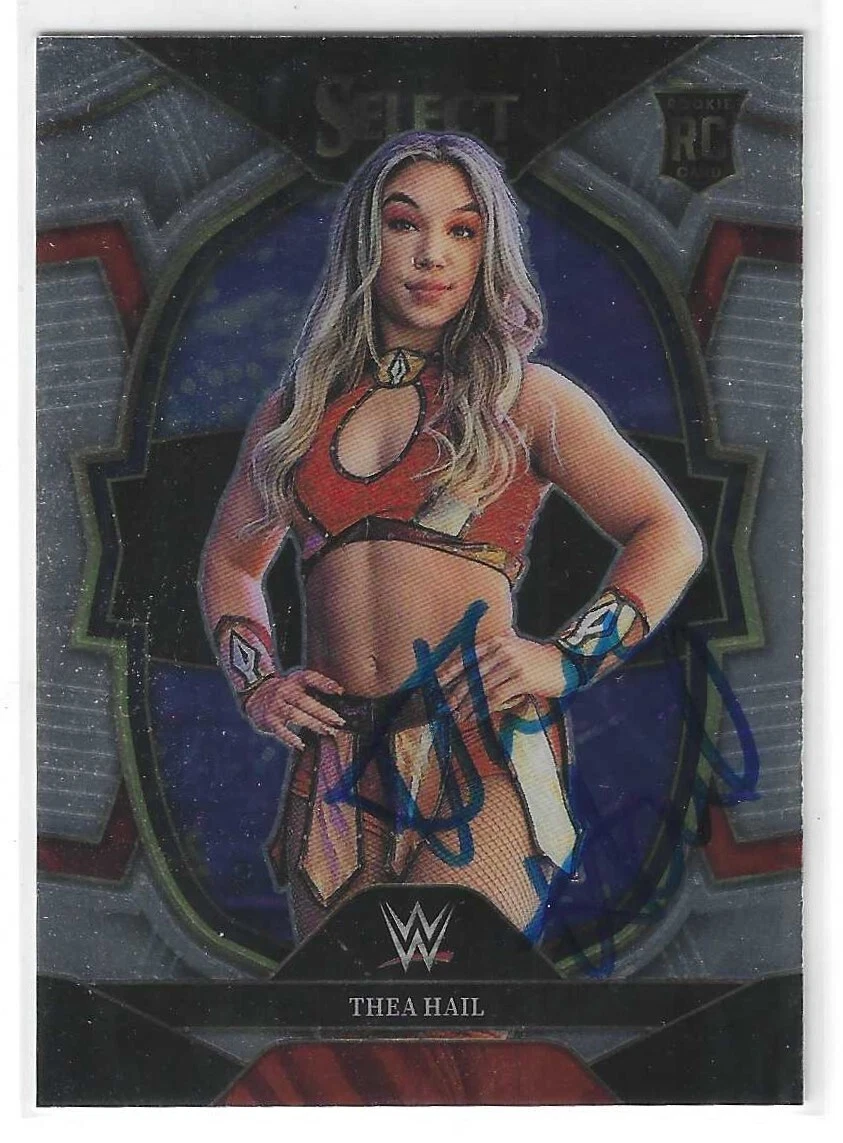 THEA HAIL SIGNED 2023 PANINI SELECT CONCOURSE WWE NXT ROOKIE CARD #7 CHASE U COLLECTIBLE MEMORABILIA