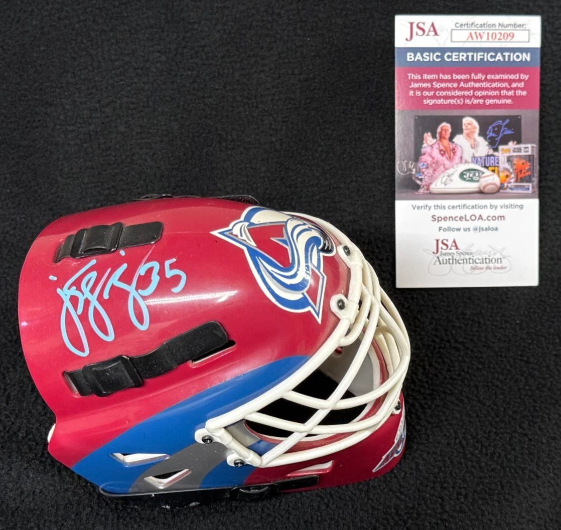 Jean-Sebastien Giguere Signed Colorado Avalanche Mini Goalie Mask JSA COA