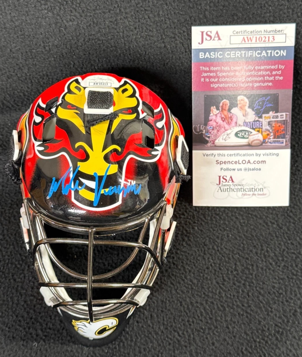 Mike Vernon Signed Calgary Flames Mini Goalie Mask JSA COA AW10213