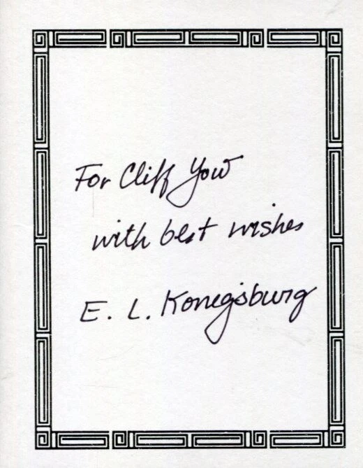 E. L. Konigsburg Newbery Medals Children Author Signed Autograph Bookplate