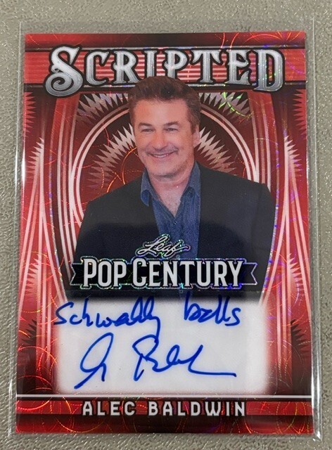 Alec Baldwin 2025 Leaf Pop Century Schweddy Balls SNL Autograph Auto Card 1/1