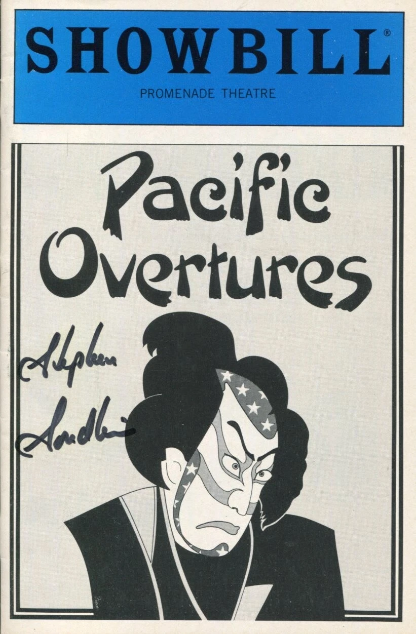 Stephen Sondheim Pacific Overtures Composer Rare Signed Autograph Playbill