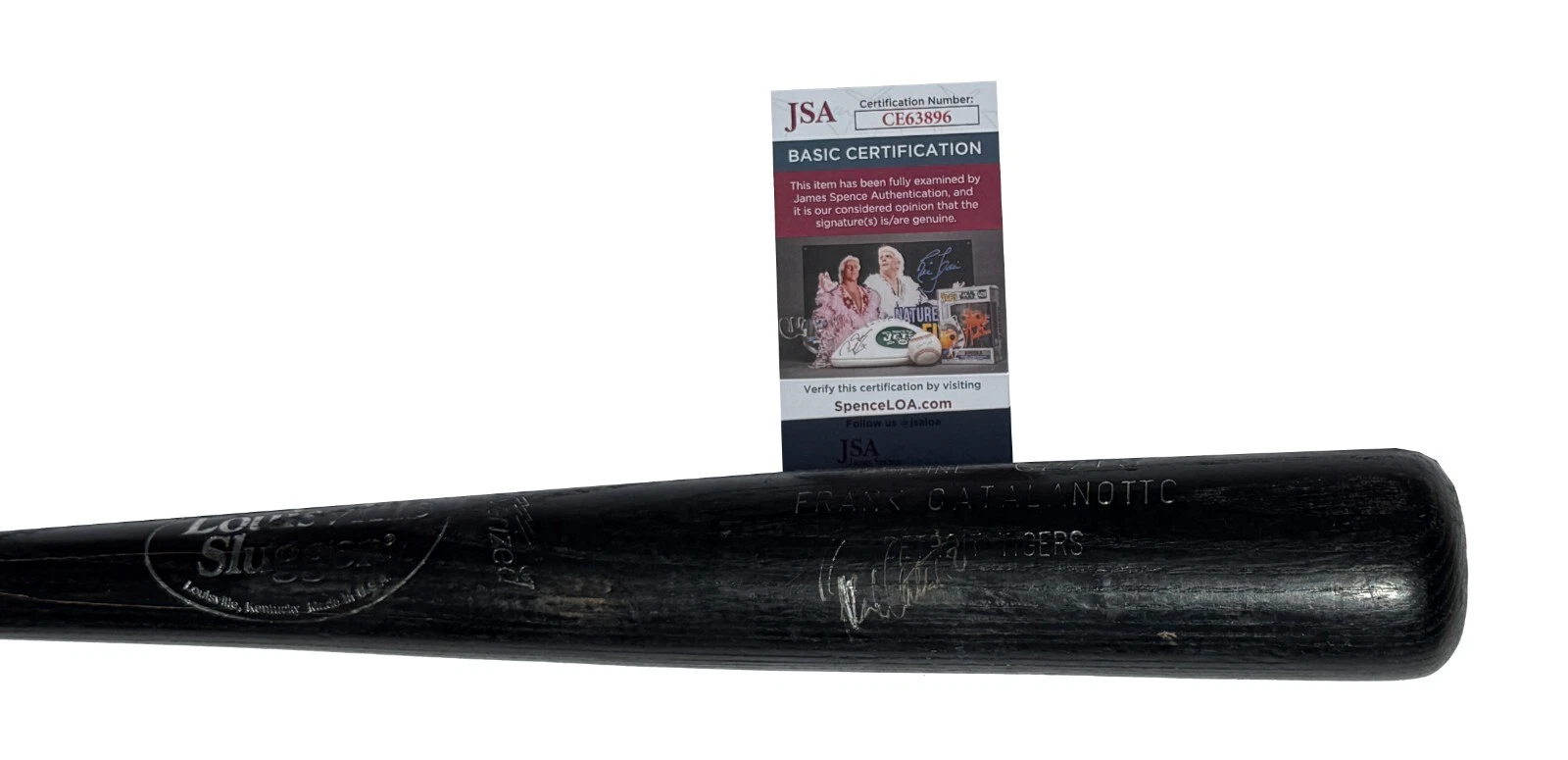 Frank Catalanatto Signed Game Used Louisville Slugger Bat Detroit Tigers JSA COA