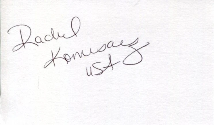 Rachel Komisarz US Olympic 2004 Gold & Silver Medal Swimmer Signed Autograph