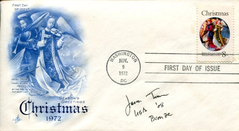 Jason Turner Olympic Bronze 10 m Air Pistol Sport Shooter Signed Autograph FDC