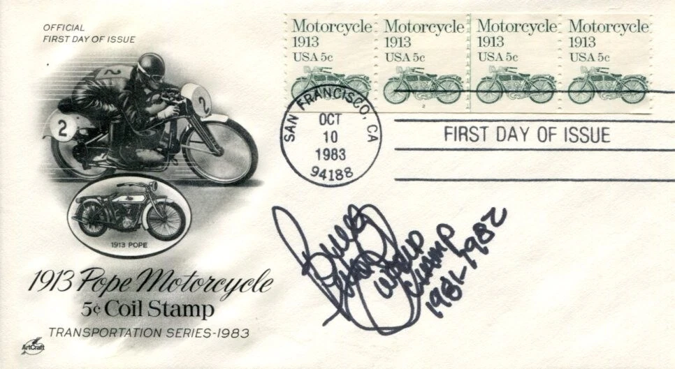 Bruce Penhall HOF Motorcycle Speedway World Champion Signed Autograph FDC
