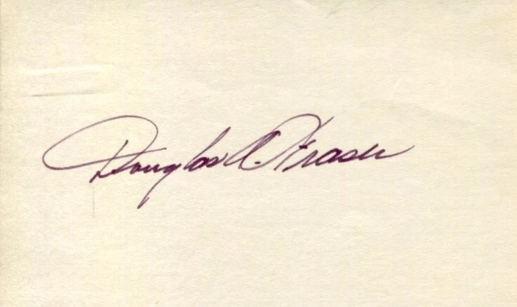 Douglas A Fraser UAW President Labor Leader Signed Autograph