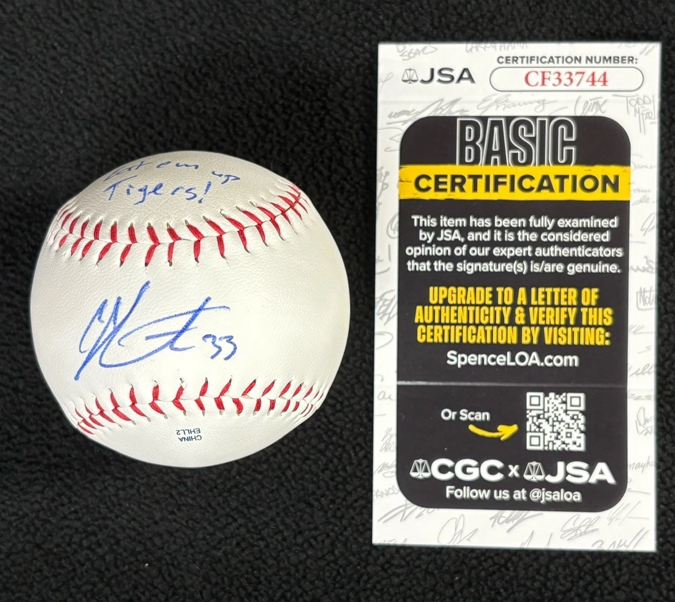Colt Keith Signed & Inscribed 
