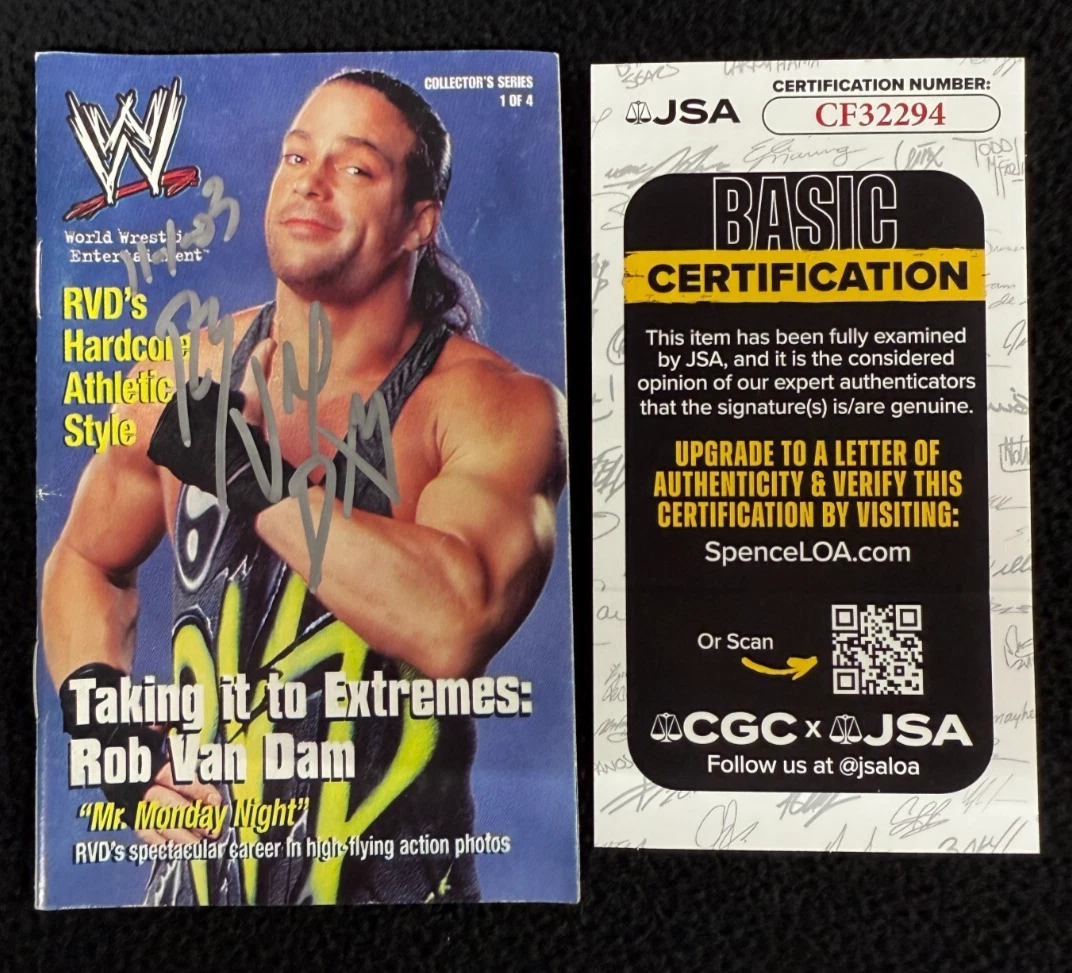 Rob Van Dam Signed WWE Mini Magazine JSA COA WWF TNA ECW