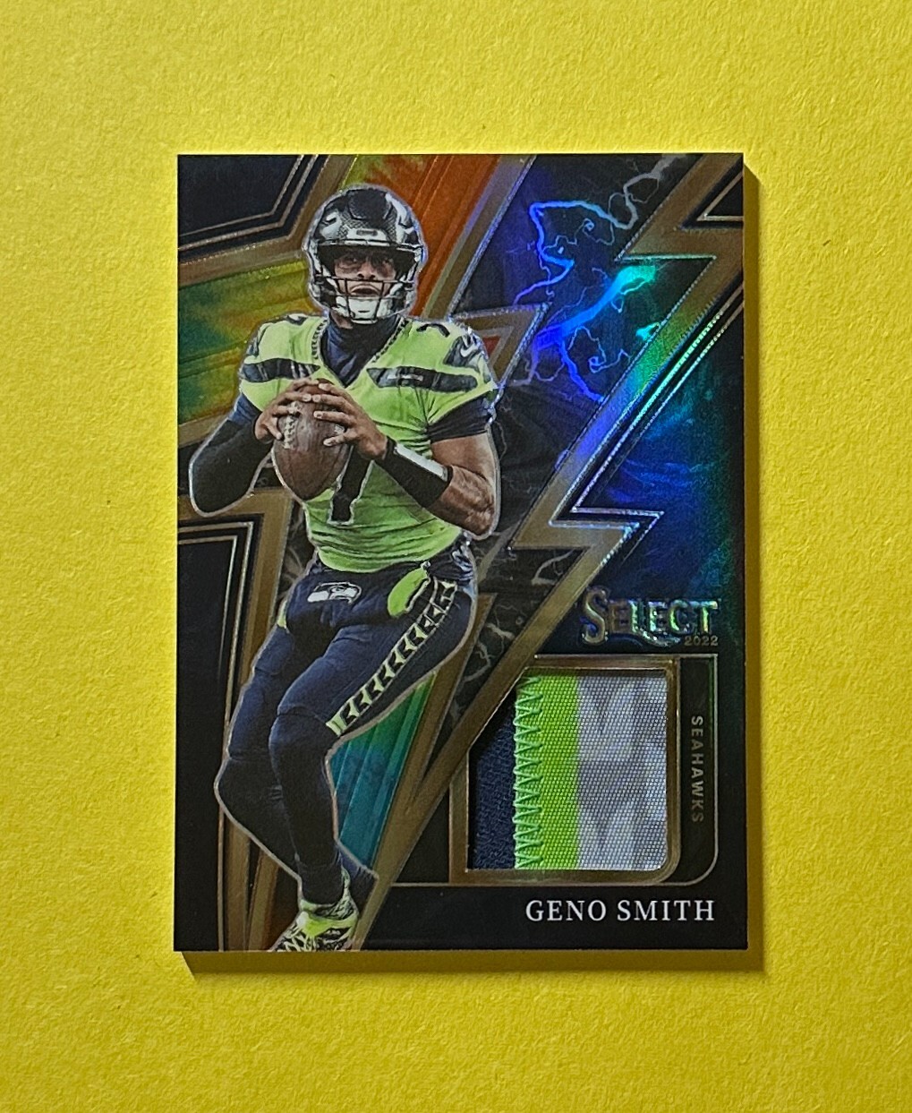 2022 PANINI SELECT GENO SMITH SPARKS TIE DYE RELIC /25 #SP-47 SEAHAWKS