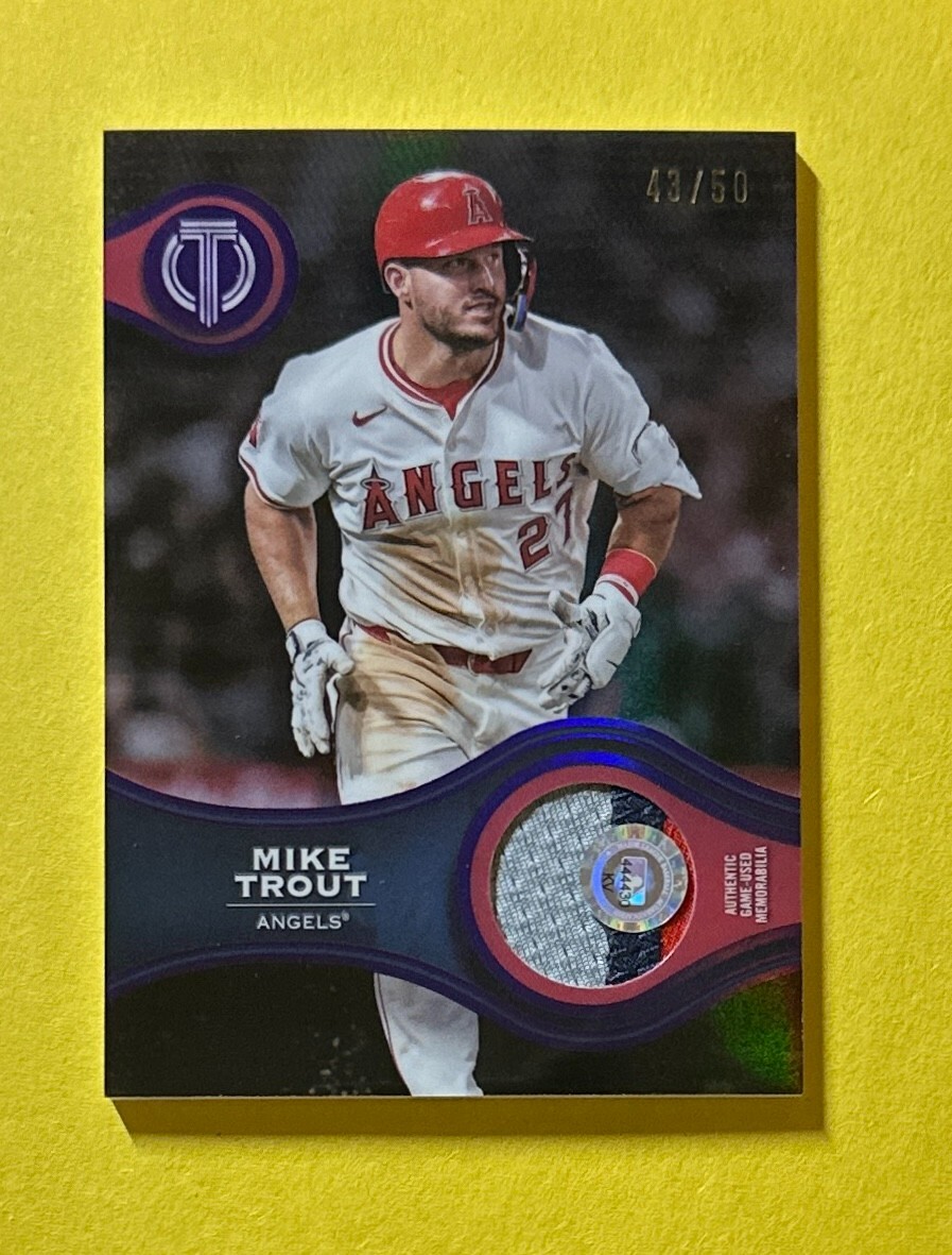 2025 TOPPS TRIBUTE MIKE TROUT STAMP OF APPROVAL PATCH /50 #SOA-MT ANGELS