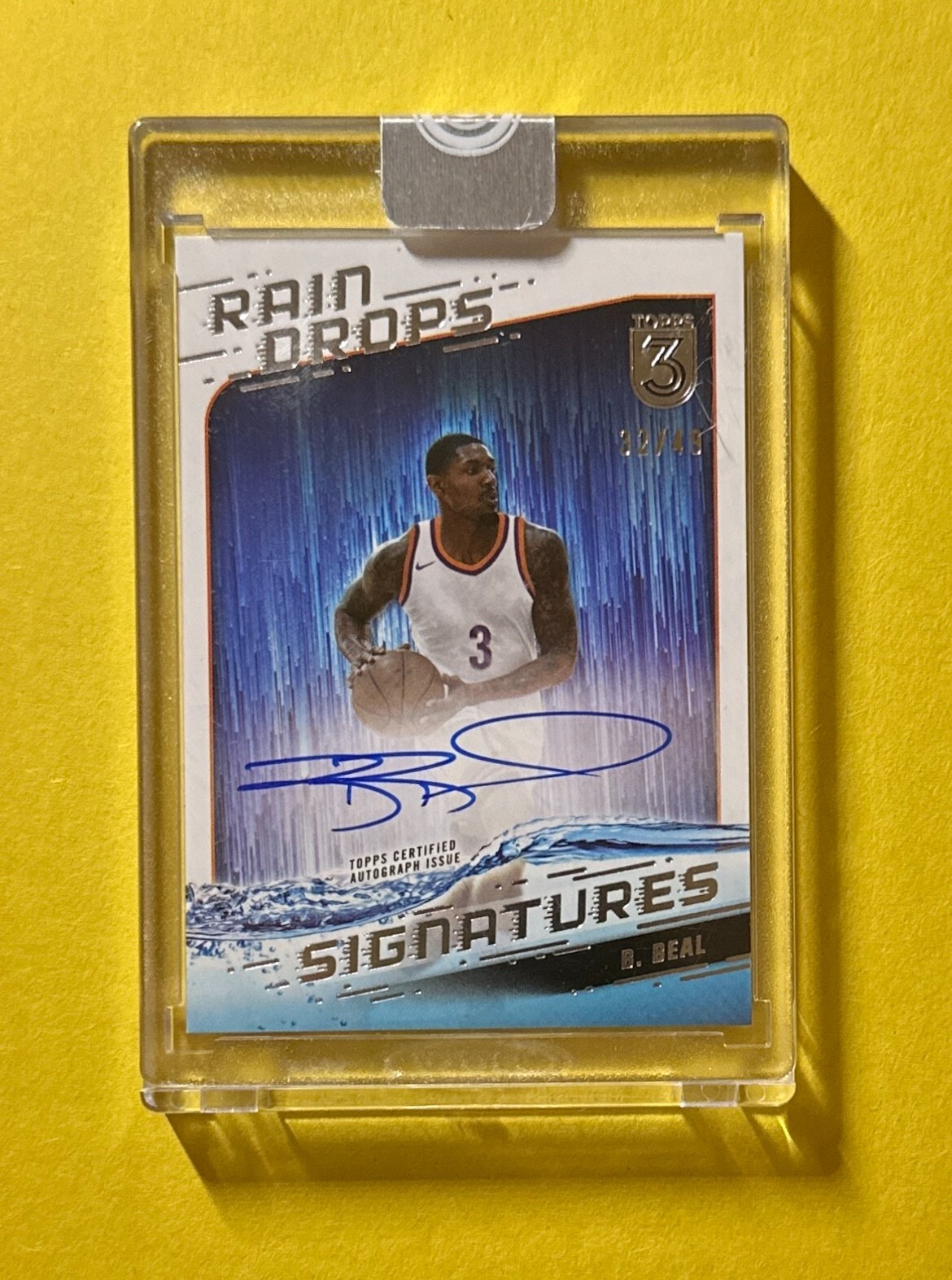 2023-24 TOPPS 3 BRADLEY BEAL RAIN DROPS SIGNATURES AUTO /49 #RS-BBE SEALED