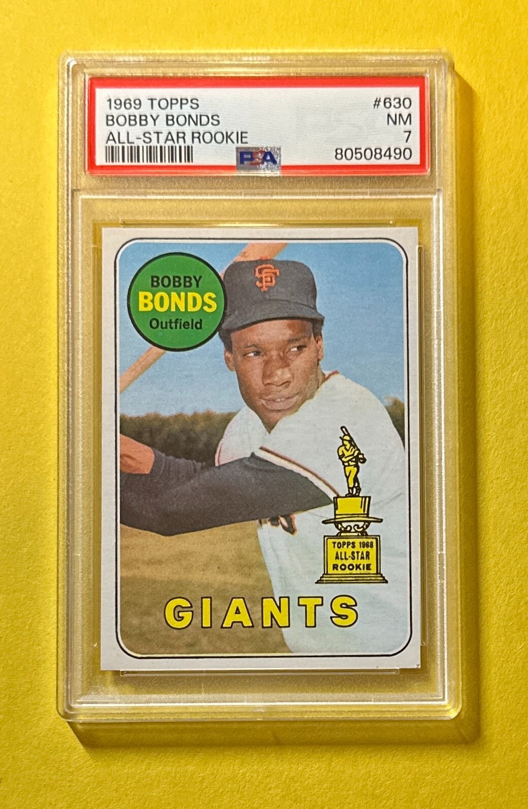 1969 TOPPS BOBBY BONDS ALL-STAR ROOKIE #630 PSA NM 7 GIANTS