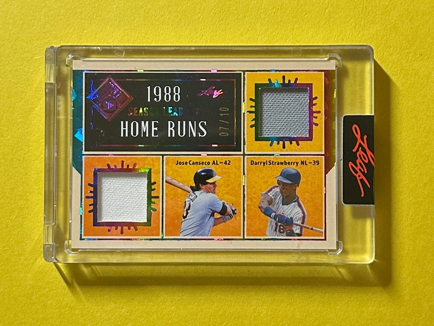 2025 LEAF SEASONS IN THE SUN JOSE CANSECO DARRYL STRAWBERRY RELIC /10 #SL-18