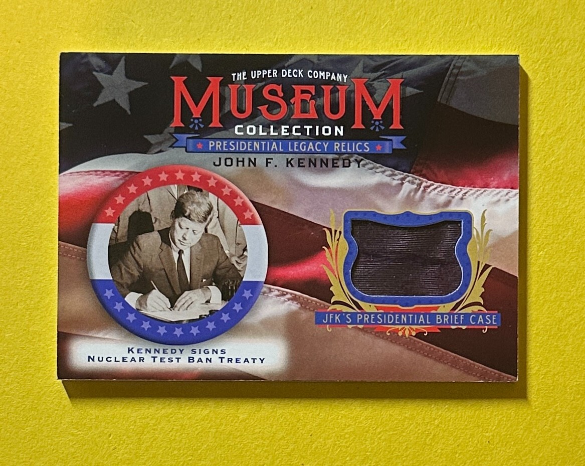 2019 UPPER DECK GOODWIN CHAMPIONS JOHN F. KENNEDY PRESIDENTIAL BRIEF CASE RELIC