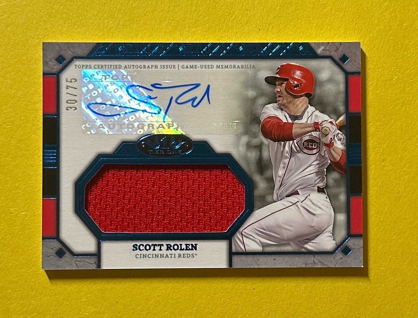 2024 TOPPS TIER 1 SCOTT ROLEN JUMBO RELIC AUTO CARD /75 #AT1JR-SR REDS HOF