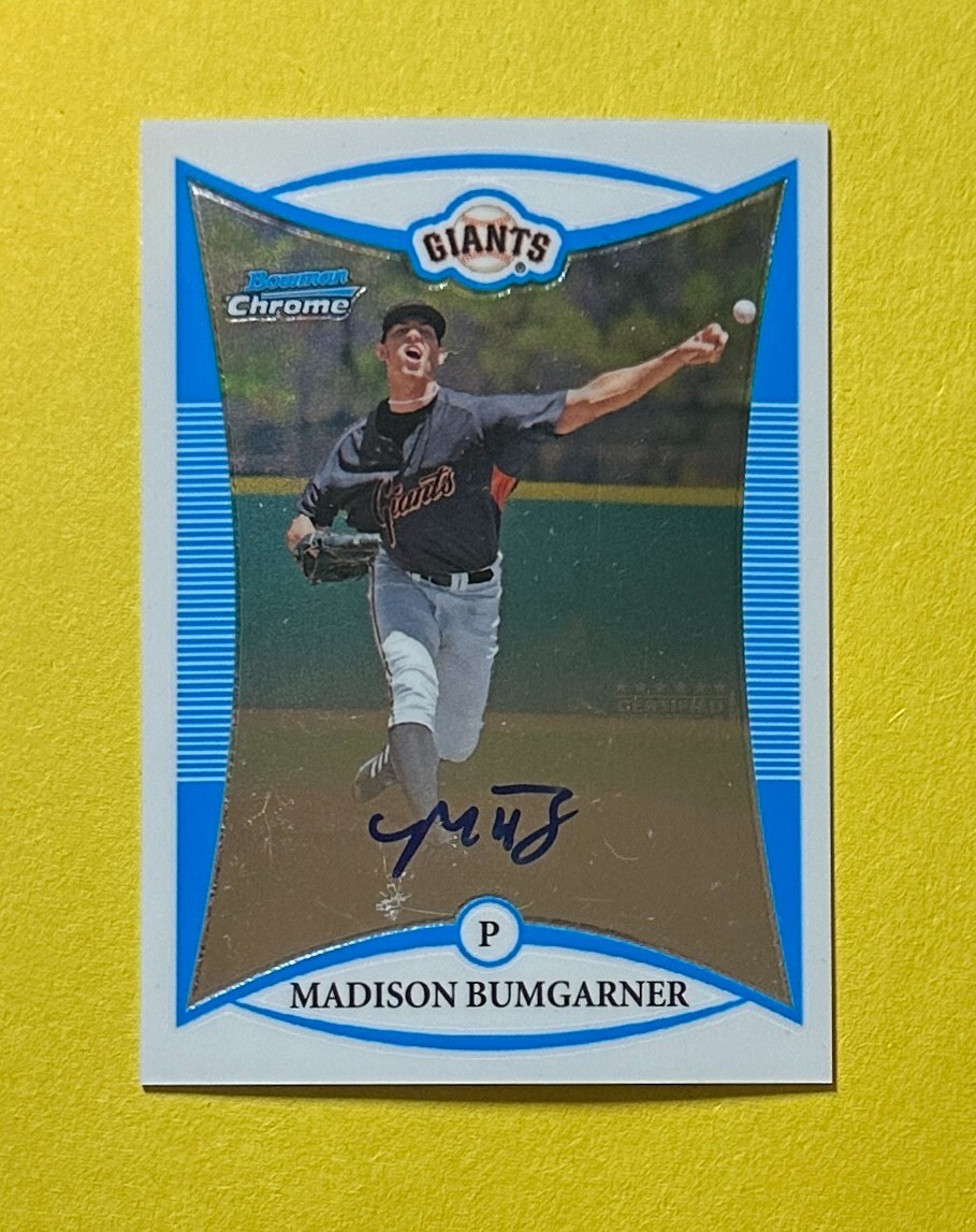 2008 BOWMAN CHROME MADISON BUMGARNER AUTOGRAPH #BCP120 GIANTS