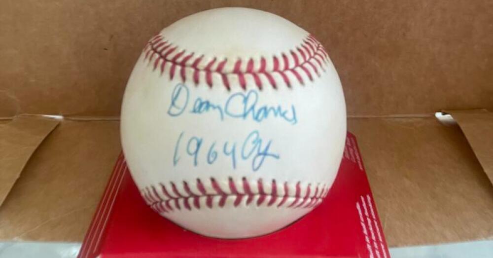 DEAN CHANCE 1969 CY SIGNED AUTO VINTAGE A.L. BASEBALL BECKETT AUTH