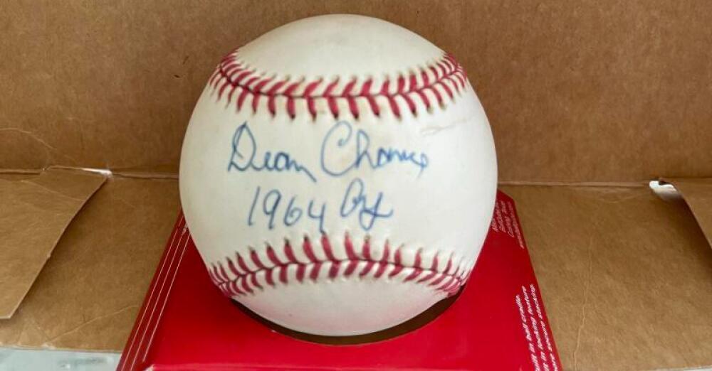DEAN CHANCE 1969 CY SIGNED AUTO VINTAGE A.L. BASEBALL BECKETT AUTH