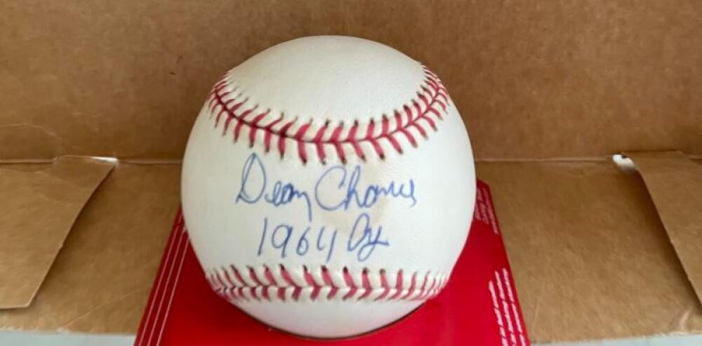 DEAN CHANCE 1969 CY SIGNED AUTO VINTAGE A.L. BASEBALL BECKETT AUTH
