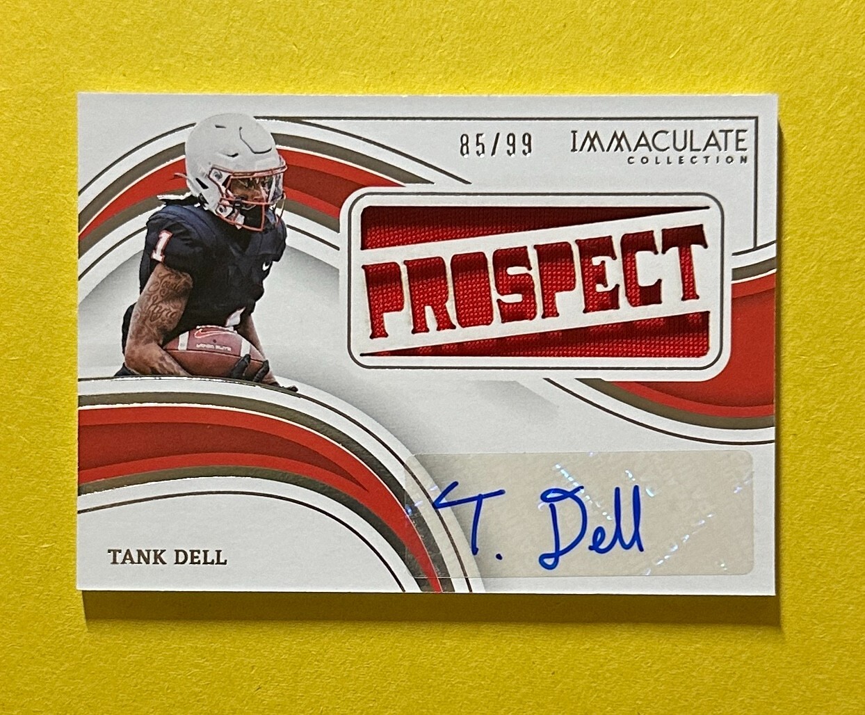 2023 PANINI NATIONAL TREASURES COLLEG. TANK DELL PROSPECT PATCH AUTO /99 #TS-NDE