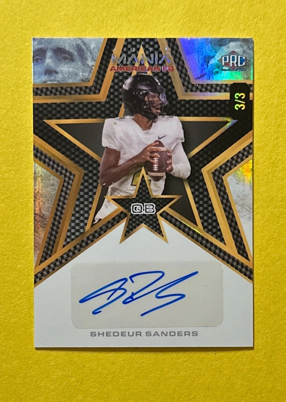 2024 WILDCARD AMERICAN FB SHEDEUR SANDERS PRC AUTO /3 #AMAS-SS