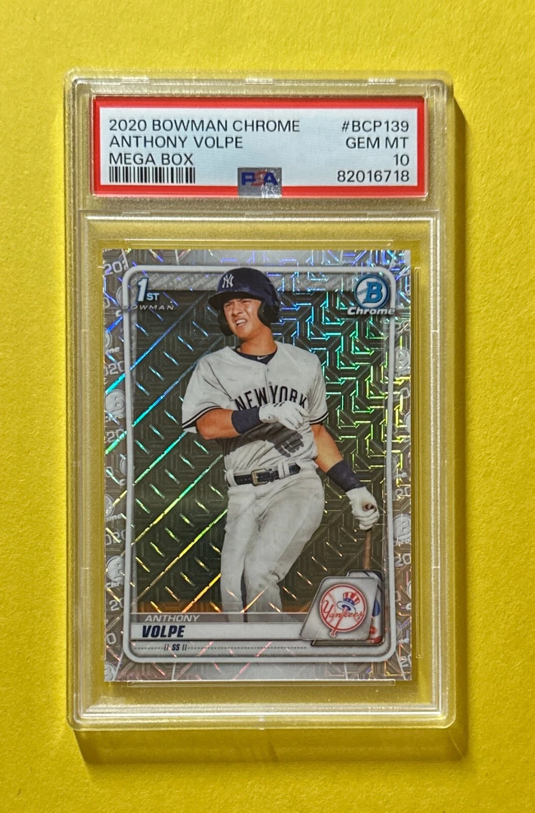 2020 BOWMAN CHROME ANTHONY VOLPE MEGA BOX #BCP-139 PSA GEM MT 10 YANKEES
