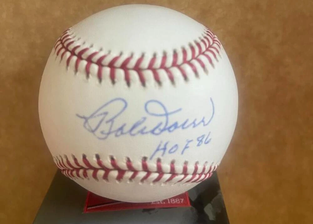 BOBBY DOERR RED SOX HOF 96 SIGNED AUTOGRAPHED M.L. BASEBALL BECKETT AUTH