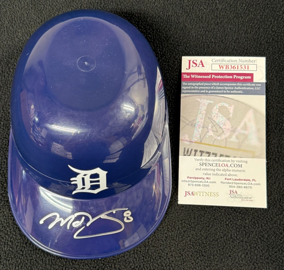 Matt Vierling Signed & Inscribed Detroit Tigers Mini Ice Cream Helmet JSA COA