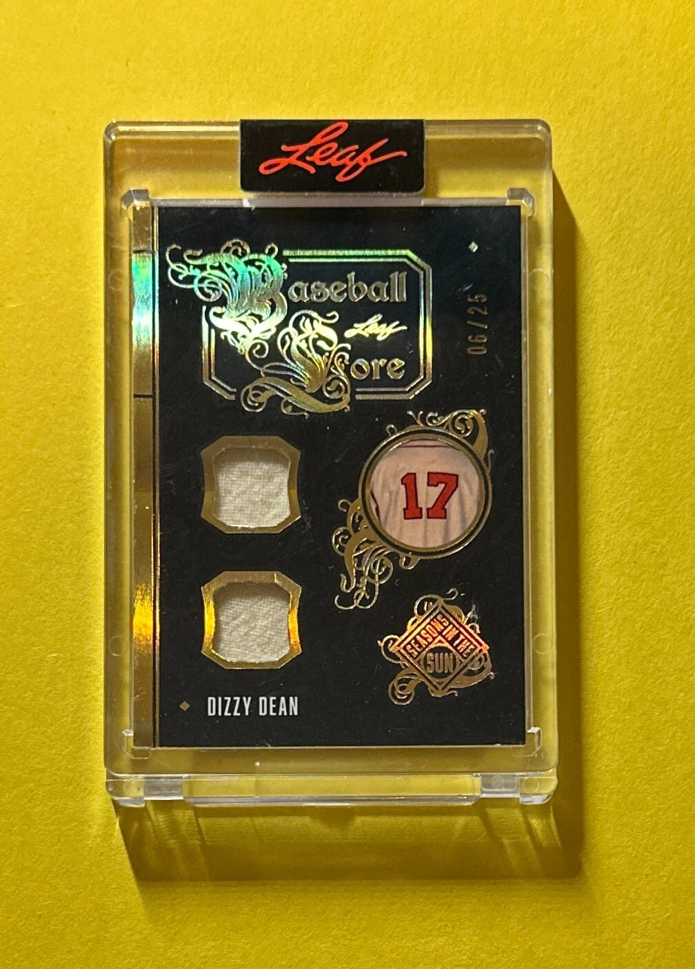 2025 LEAF SEASONS IN THE SUN DIZZY DEAN RELIC /25 #BL-10 SEALED