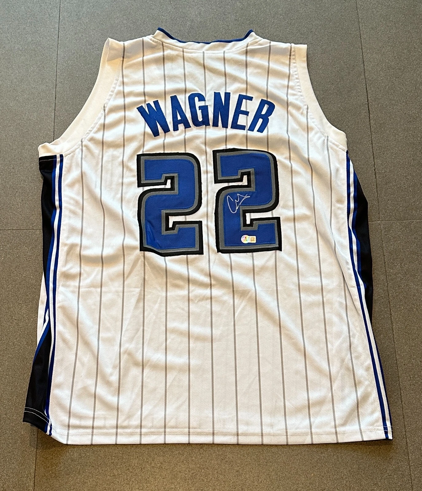 FRANZ WAGNER ORLANDO MAGIC SIGNED AUTOGRAPHRED WHITE CUSTOM JERSEY SZ XL BECKETT