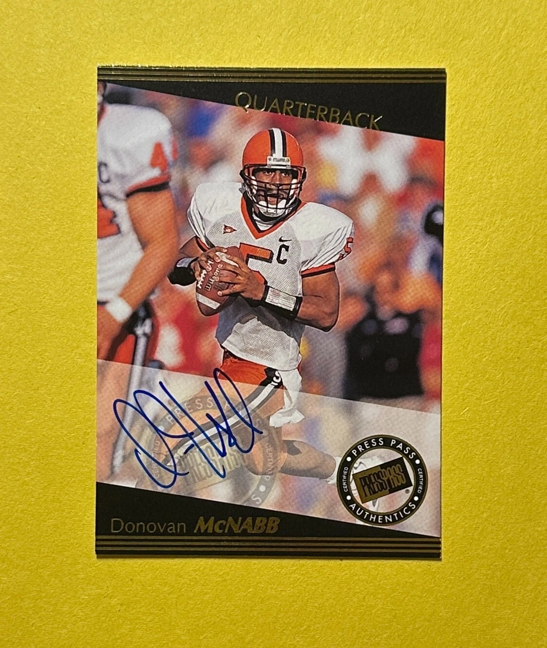 1999 PRESS PASS DONOVAN MCNABB AUTOGRAPH DRAFT PICK