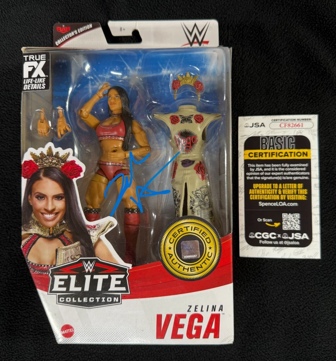 ZELINA VEGA SIGNED WWE RAW COLLECTORS EDITION ELITE ACTION FIGURE JSA COA COLLECTIBLE MEMORABILIA