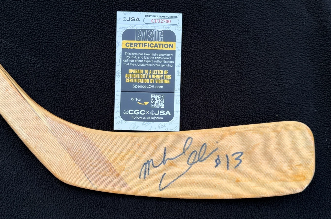 Mike Cammalleri Signed Michigan Wolverines Team Issued Souvenir Stick JSA COA