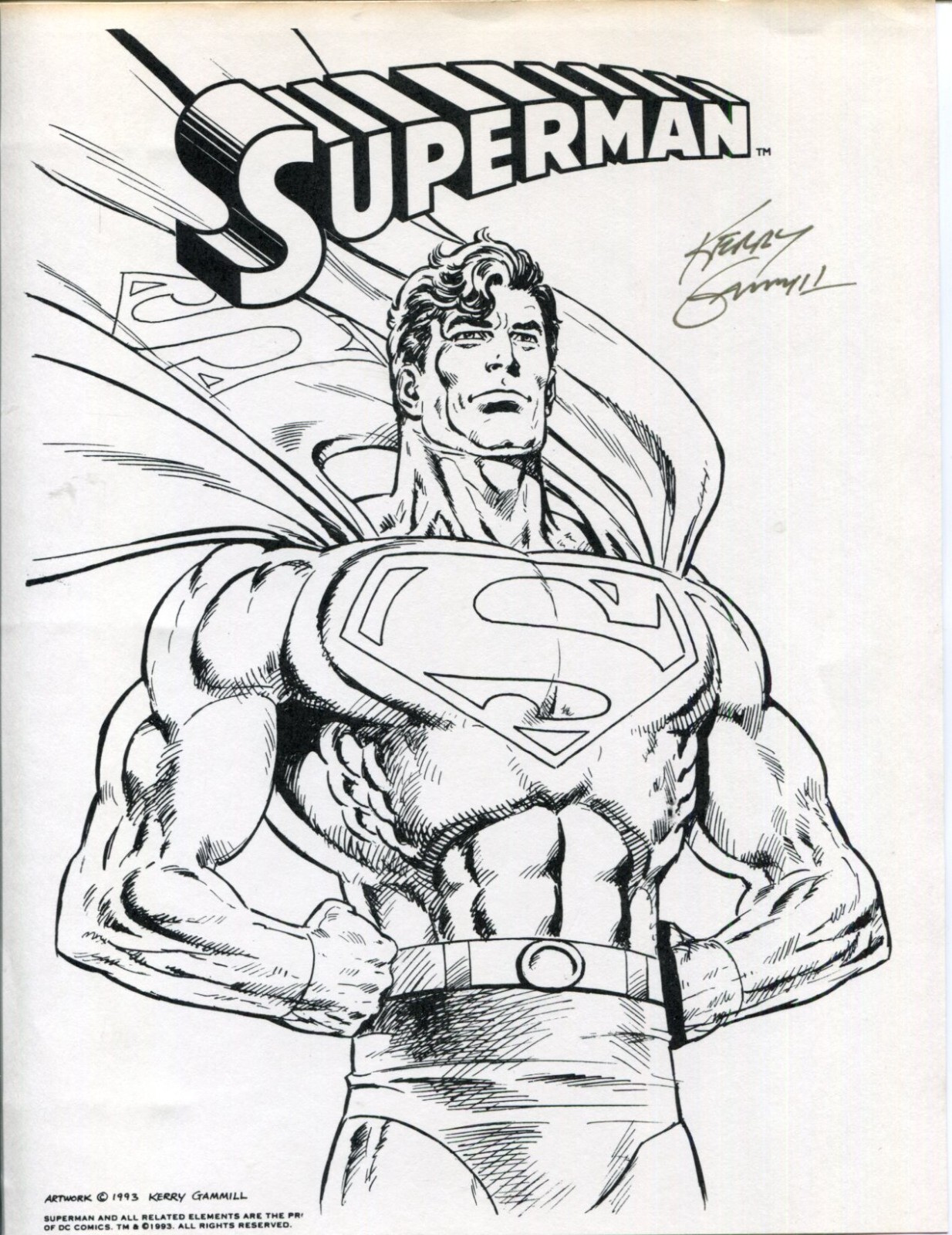Kerry Gammill Comic Book Artist Superman Power Man & Iron Fist Signed Autograph