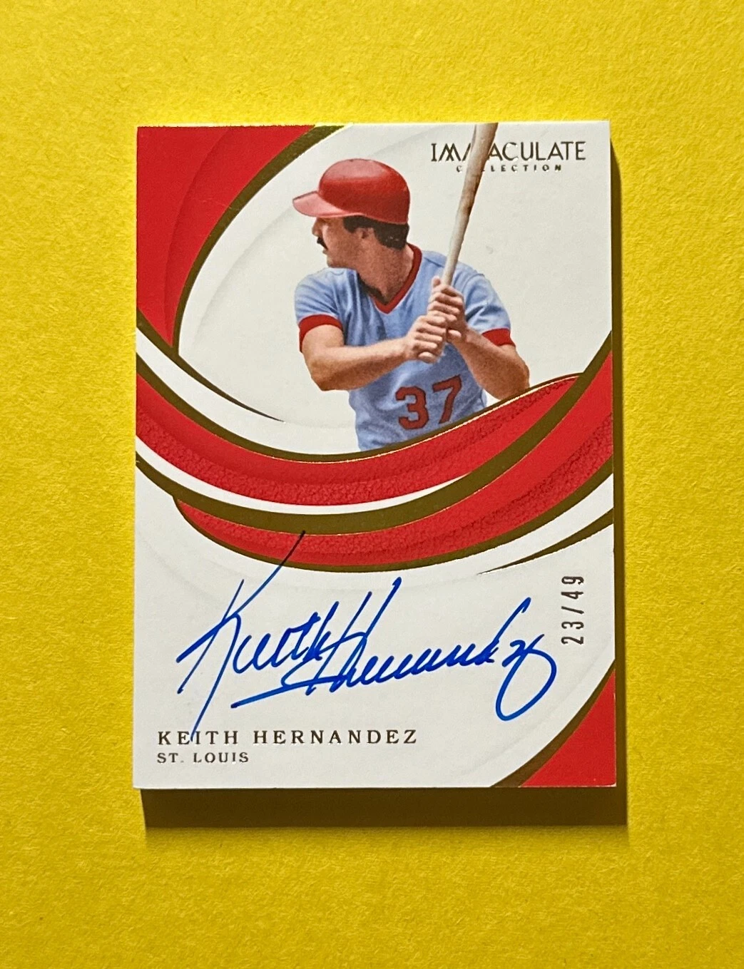 2019 PANINI IMMACULATE KEITH HERNANDEZ AUTOGRAPH /49 #S-KH ST. LOUIS