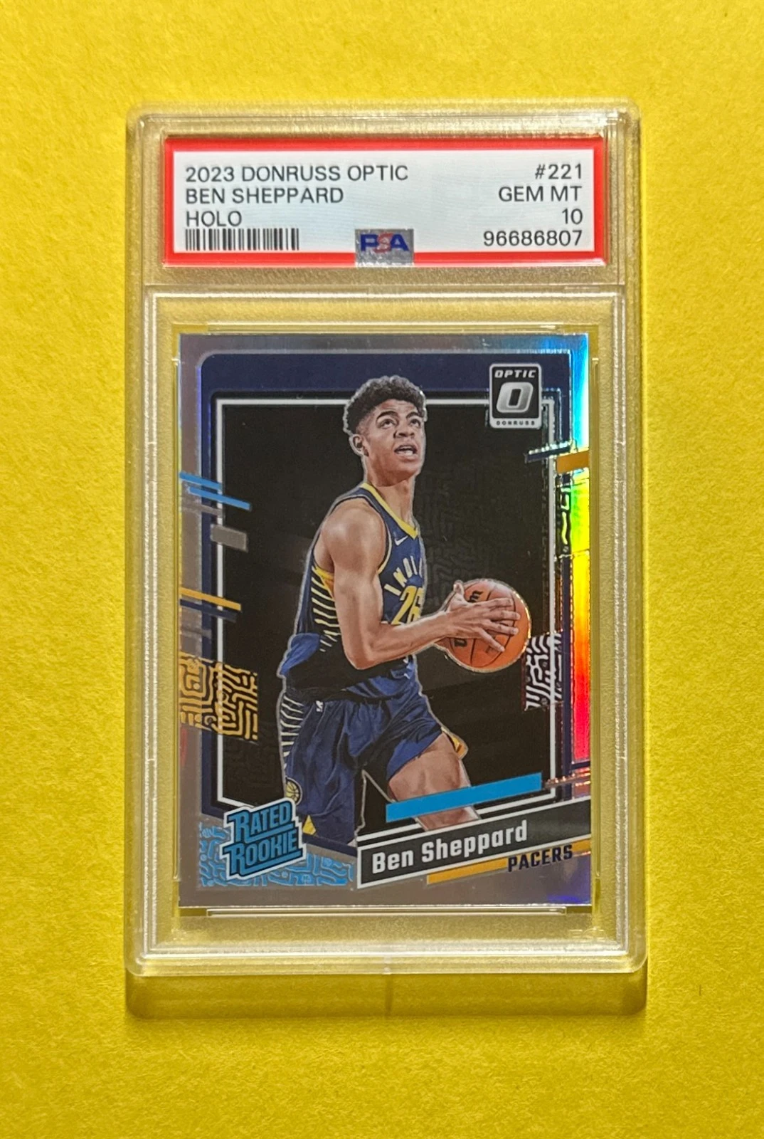 2023-24 PANINI DONRUSS OPTIC BEN SHEPPARD HOLO SILVER #221 PSA GEM MT 10 RC