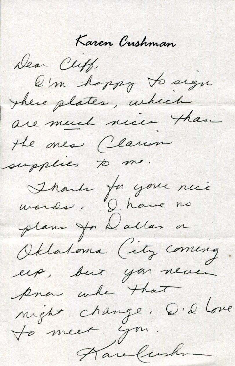 Karen Cushman The Midwife's Apprentice Newbery Author Signed Autograph Letter