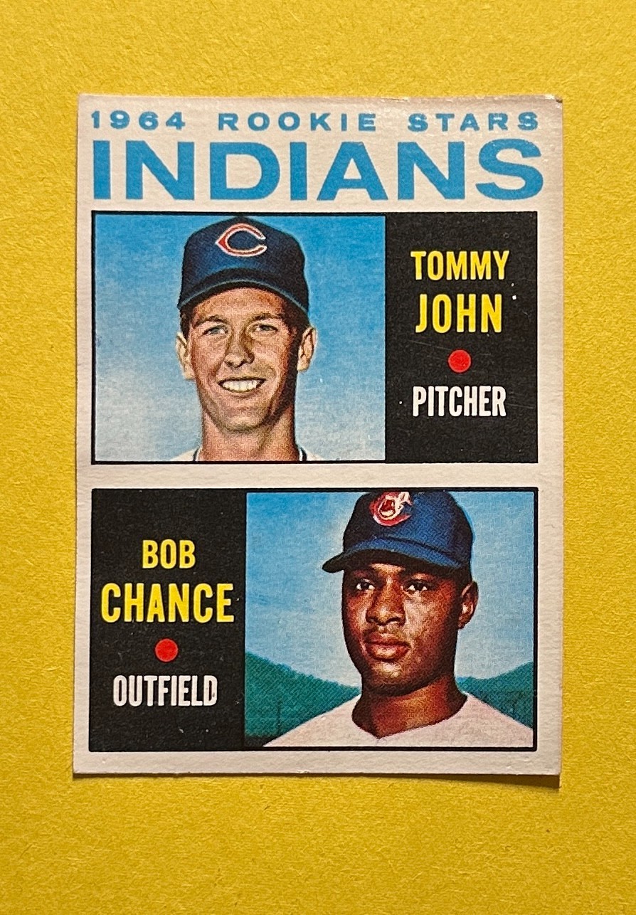 1964 TOPPS ROOKIE STARS CLEVELAND TOMMY JOHN BOB CHANCE #146