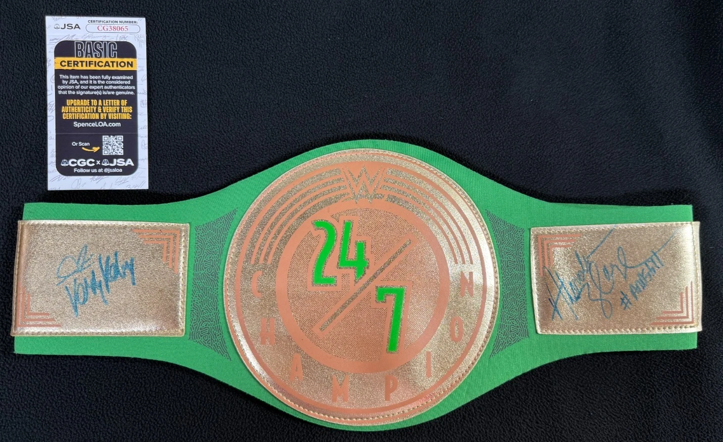 Kelly Kelly & Alundra Blayze Signed WWE 24/7 Championship Toy Belt JSA COA WCW