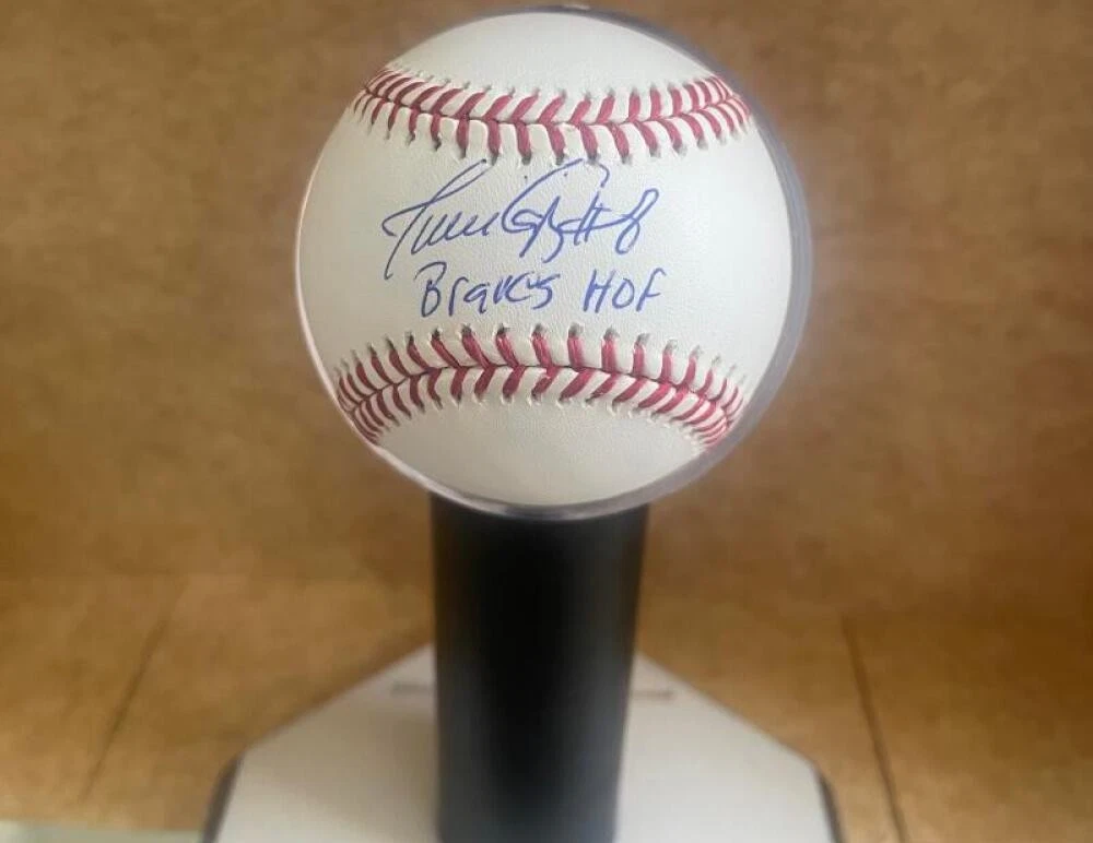 JAVY LOPEZ #8 BRAVES HOF SIGNED AUTOGRAPHED M.L. BASEBALL JSA AUTH