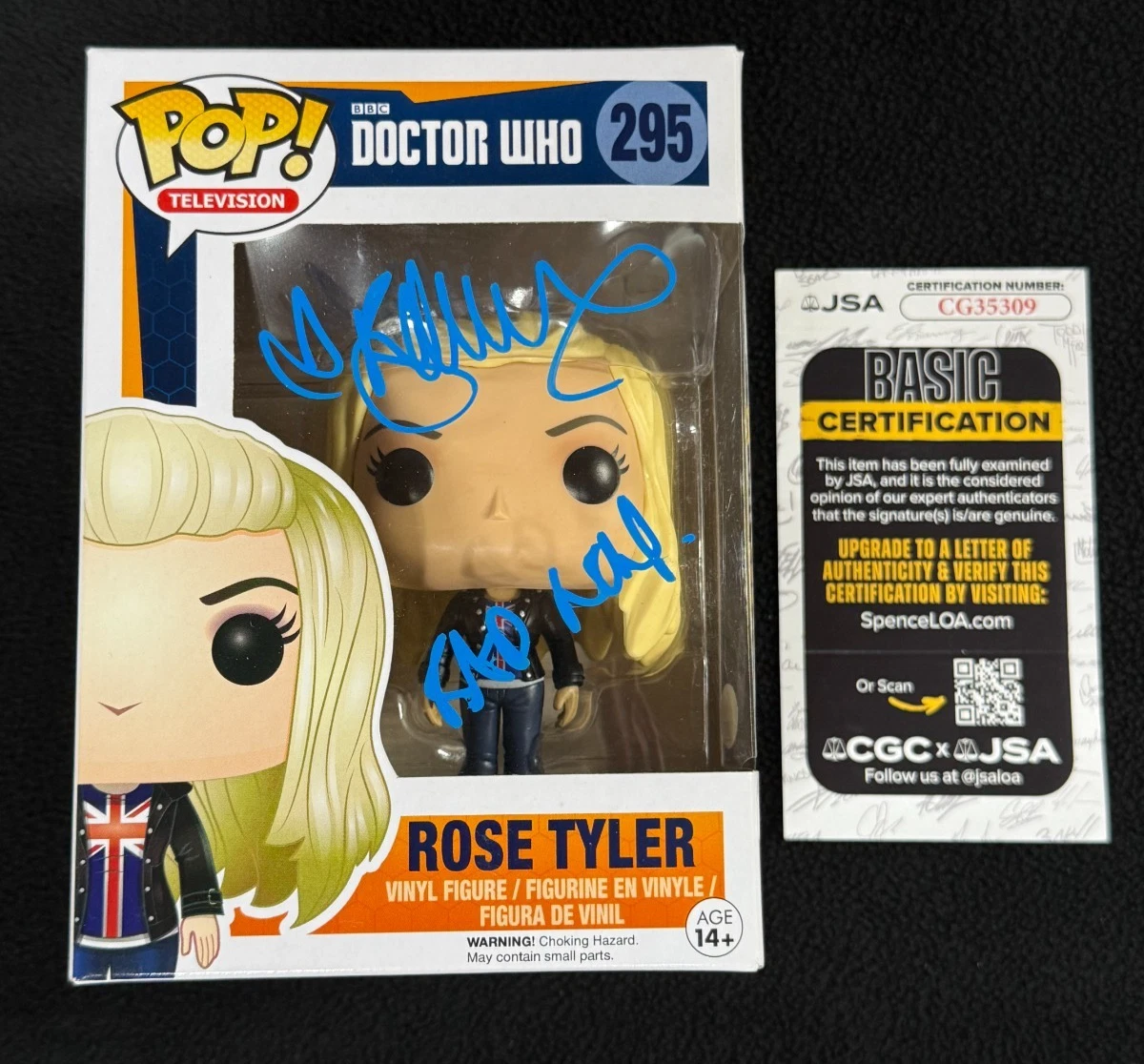 Billie Piper Signed Bad Wolf Doctor Who Rose Tyler Funko Pop Figure #295 JSA COA
