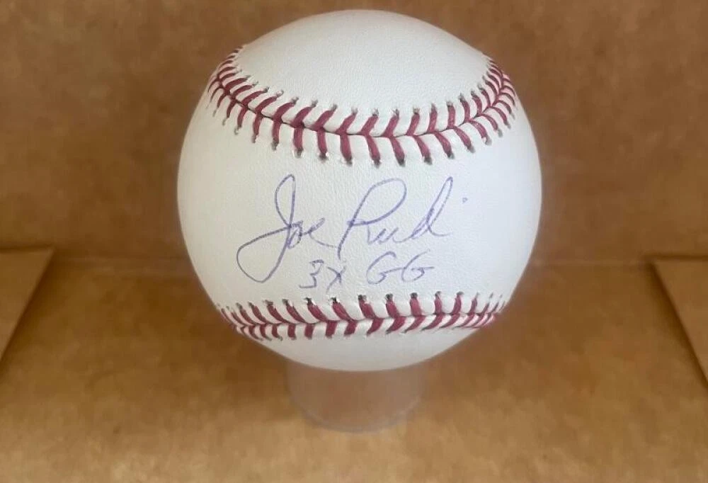 JOE RUDI A'S 3X GG SIGNED AUTOGRAPHED M.L. BASEBALL BECKETT AUTH