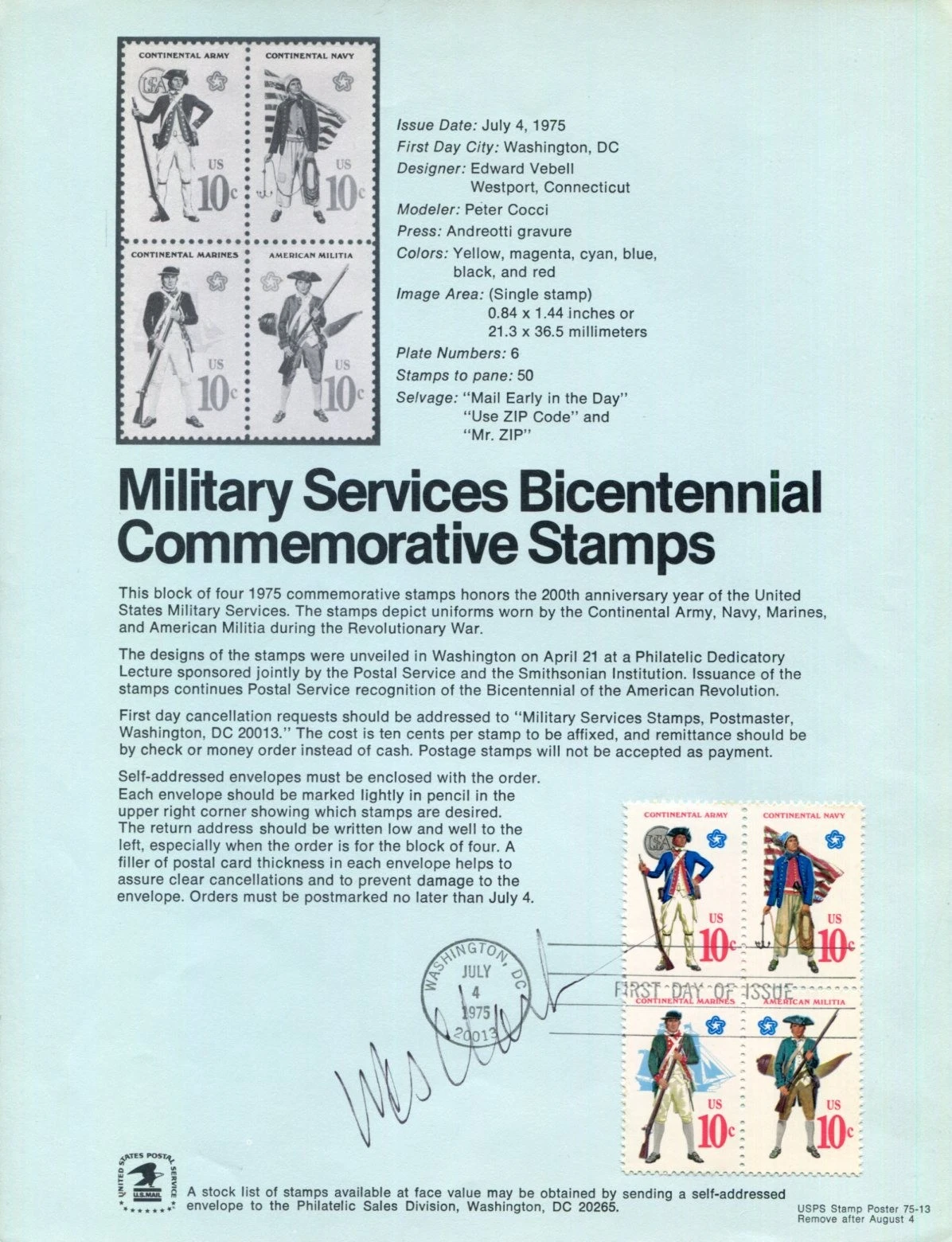 General Wesley Clark Supreme Allied Commander Europe Signed Autograph FDC Sheet