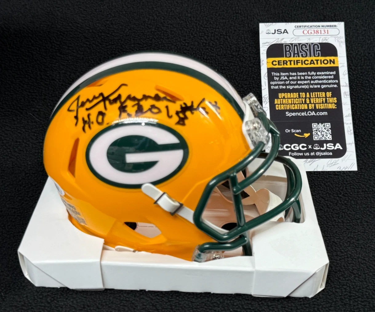 Jerry Kramer Signed & Inscribed Green Bay Packers Mini Helmet JSA COA